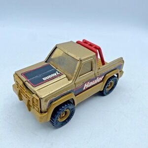 Vintage 1981 Buddy L Mighty Hauler Gold Pickup Truck Toy Die-Cast Metal 4x4